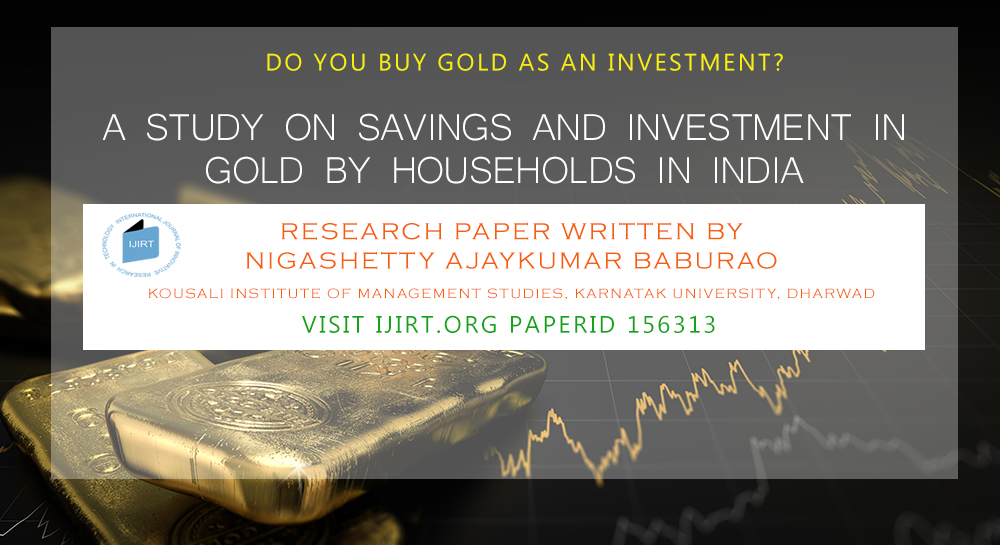 research paper on gold investment in india